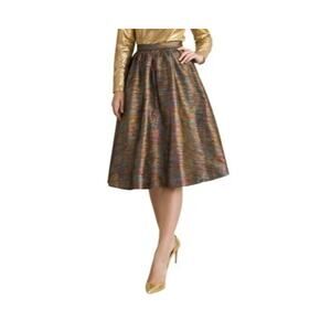 Lucca Couture Skirt Womens M Formal Midi Full A-Line Party Side Zip Sparkly NWT